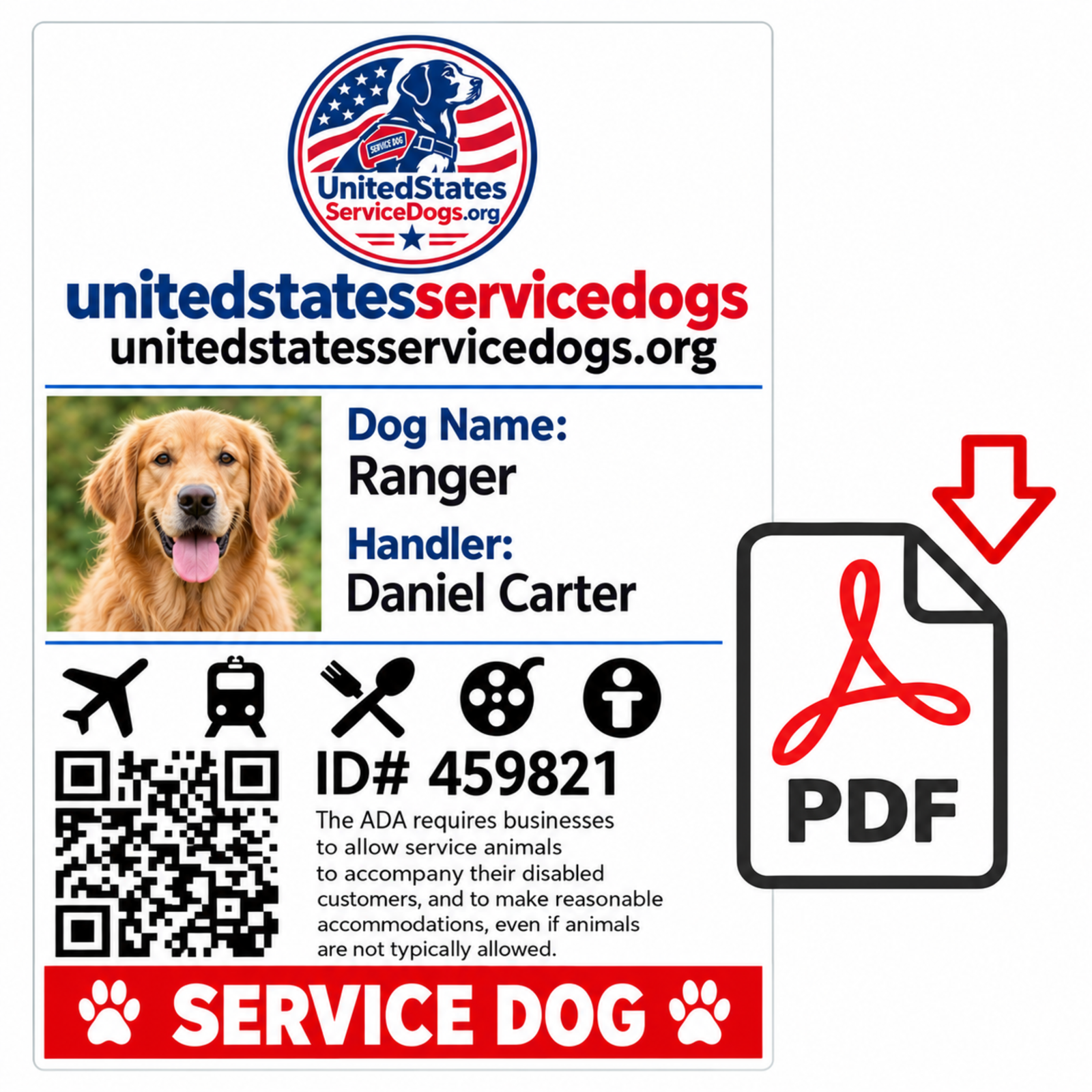 Instant Service Dog Registration Kit Instant Service Dog Registration Kit