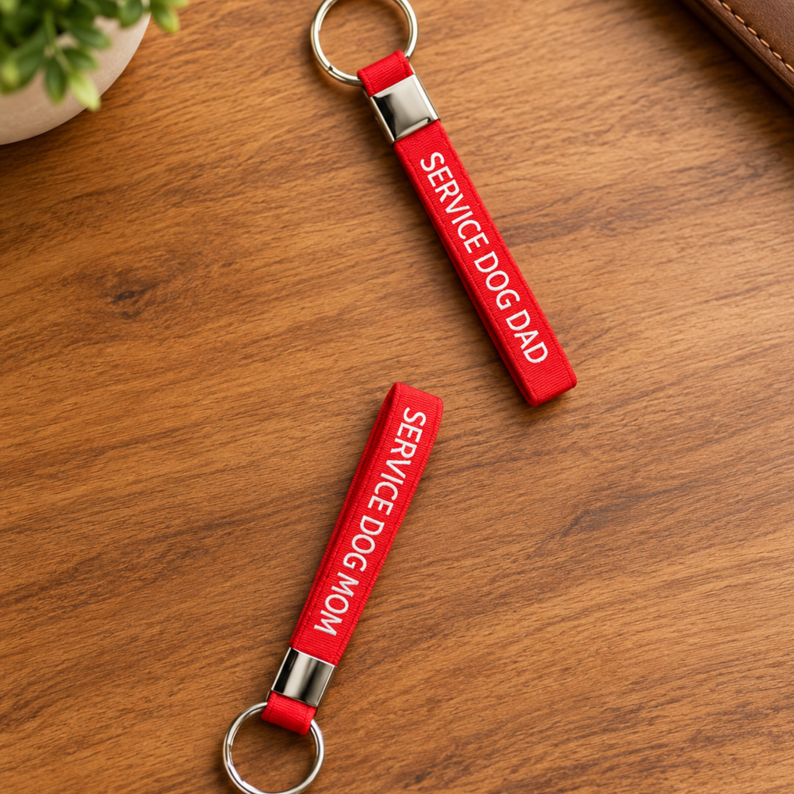 Service Dog Dad & Mom Keychain Service Dog Dad & Mom Keychain