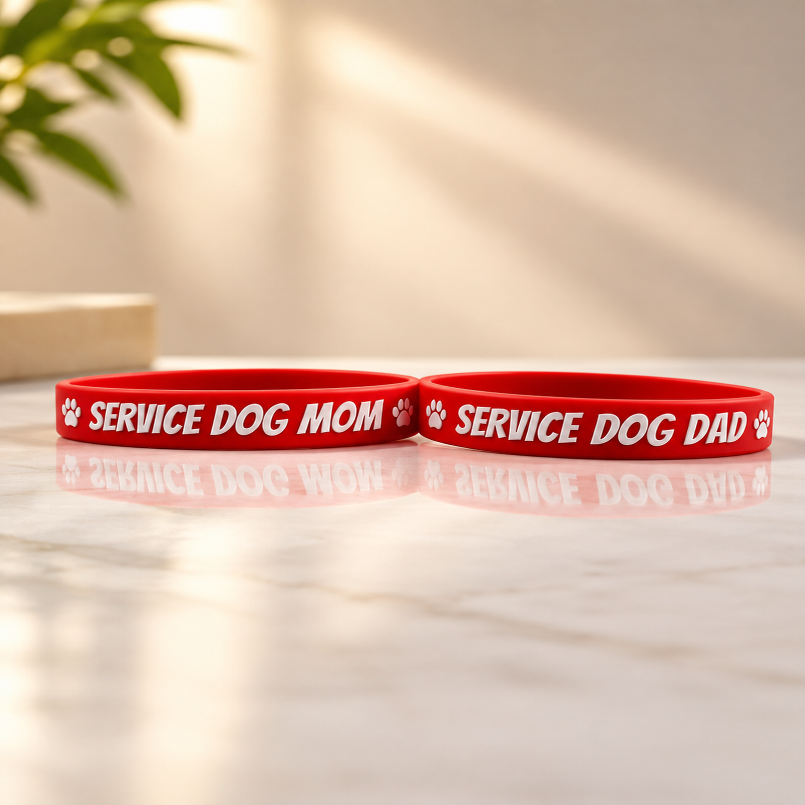 Service Dog Mom & Dad Wristbands Combo Service Dog Mom & Dad Wristbands Combo