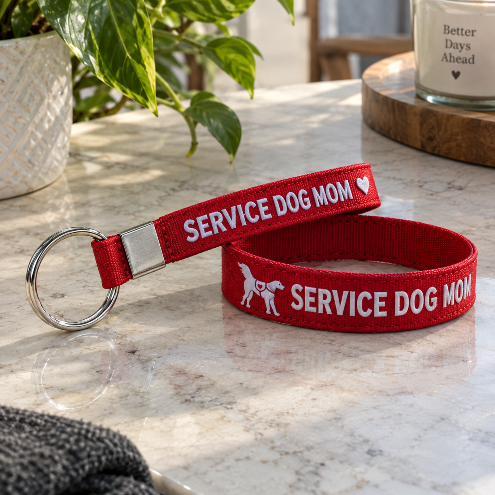 Service Dogs Mom Keychain & Wristband Service Dogs Mom Keychain & Wristband